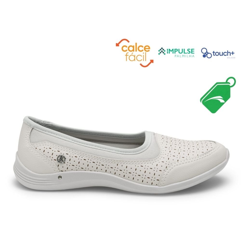 Sapatilha Feminina Slip On White Kolosh C3186A-0002 Branco 2