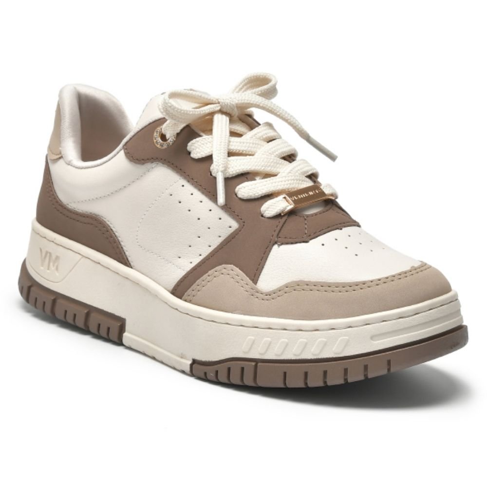 Tênis Casual Feminino Saara Toffee Marfim Via Marte 219-002-04 Branco/Marfim/Marrom 3