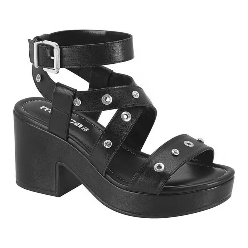 Sandália Feminina Meia Pata Preto Moleca 5549.106