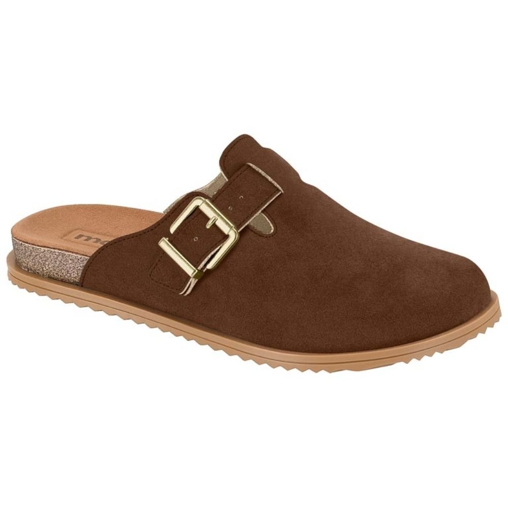 Mule Feminino Clog Camurça Conhaque Moleca 5743.209