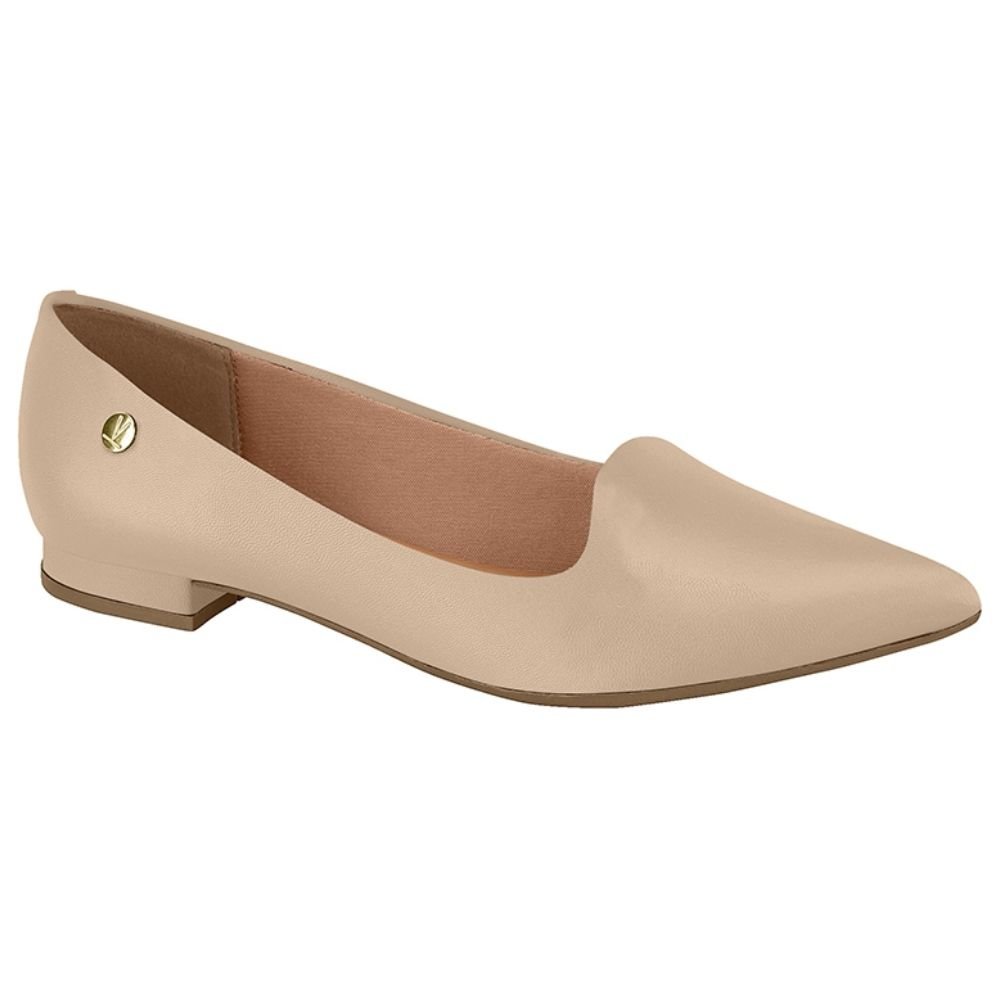 Sapatilha Feminina Bico Fino Pelica Bege Vizzano 1206.261