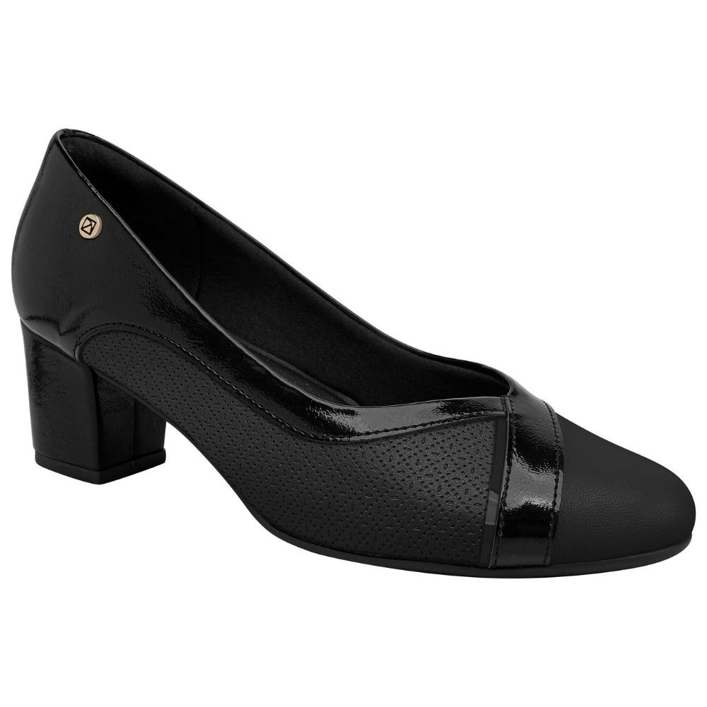 Scarpin Feminino Laura Salto Médio Preto Piccadilly 110193-05 Preto 1