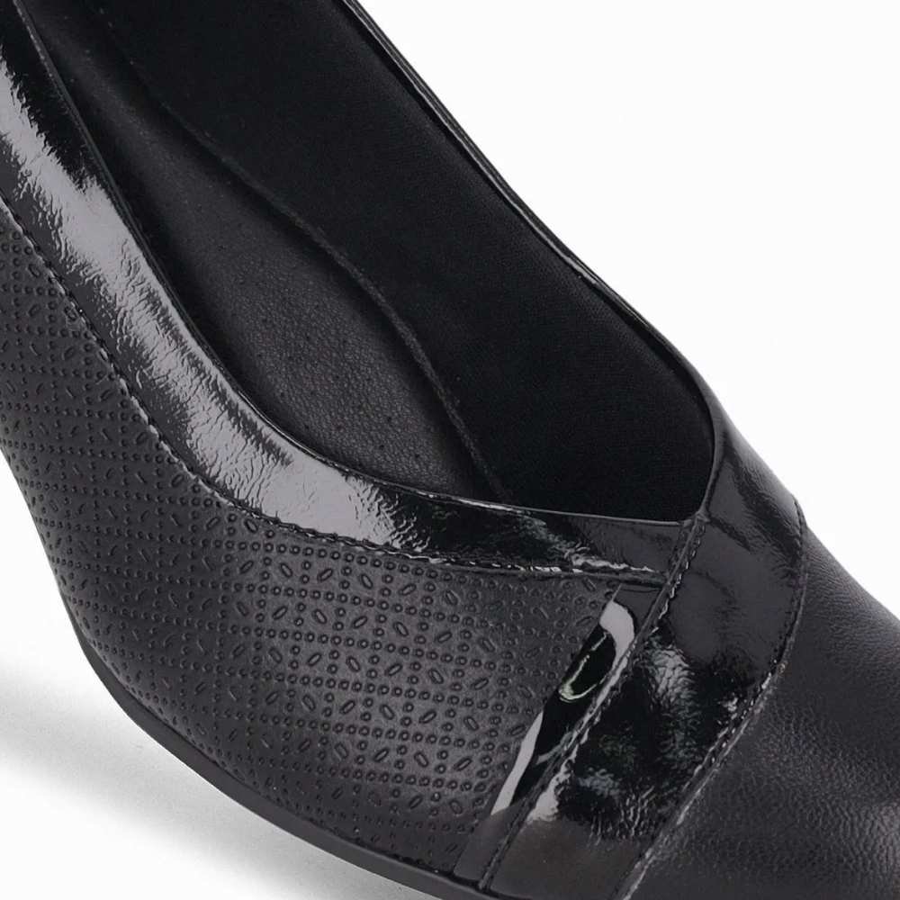 Scarpin Feminino Laura Salto Médio Preto Piccadilly 110193-05 Preto 2
