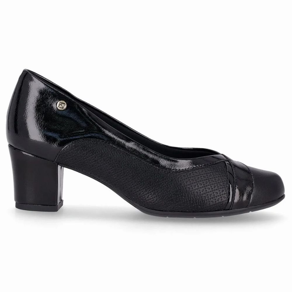 Scarpin Feminino Laura Salto Médio Preto Piccadilly 110193-05 Preto 3