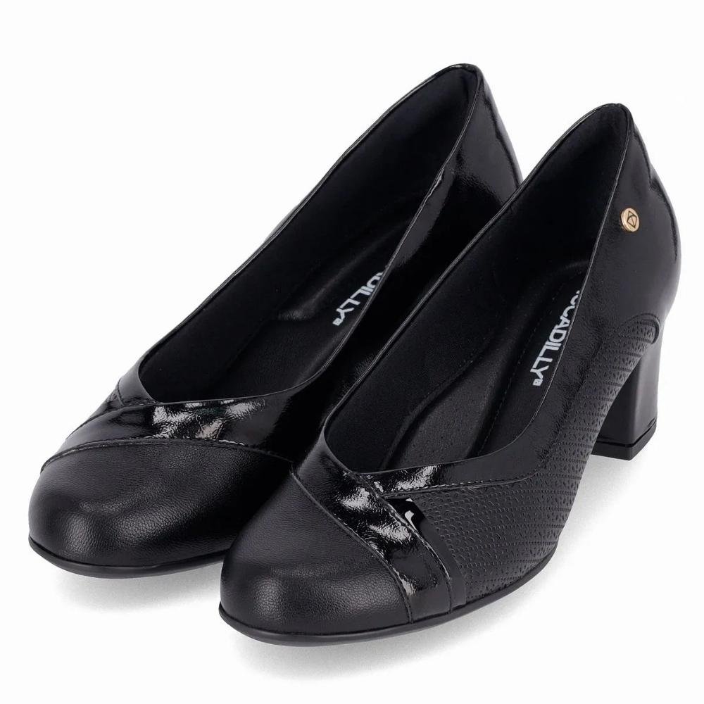 Scarpin Feminino Laura Salto Médio Preto Piccadilly 110193-05 Preto 4
