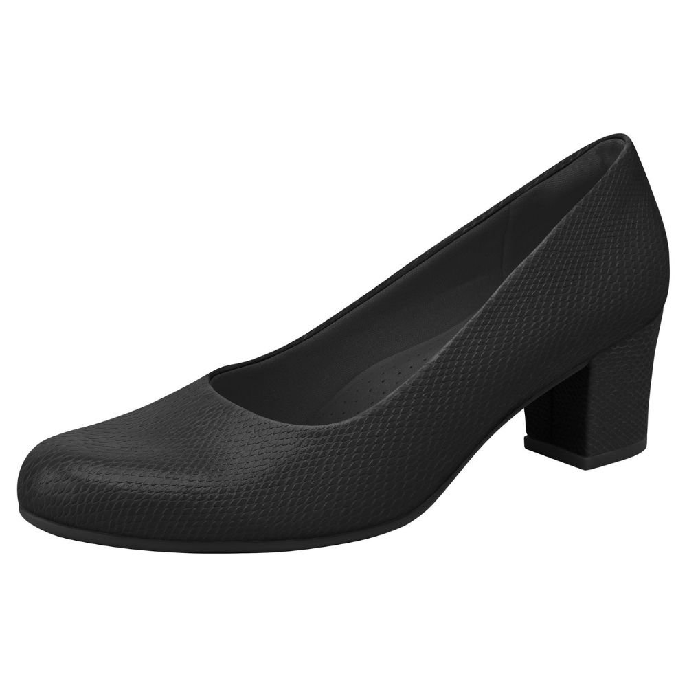 Sapato Social Salto Médio Napa Preto Piccadilly 110072-3301 Preto 2