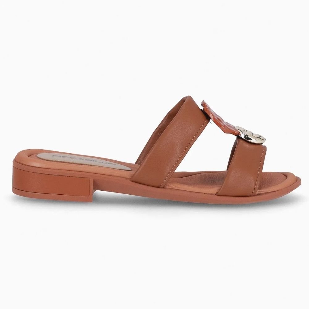 Tamanco Feminino Salto Baixo Ocre Piccadilly 590067-06