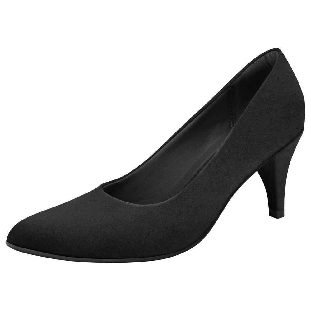 Scarpin Feminino Salto Médio Preto Piccadilly 745035-912 Preto 2
