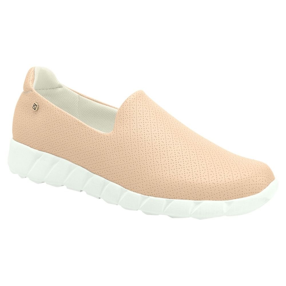 Tênis Casual Feminino Slip On Fabi Rose Branco Piccadilly 970103-22
