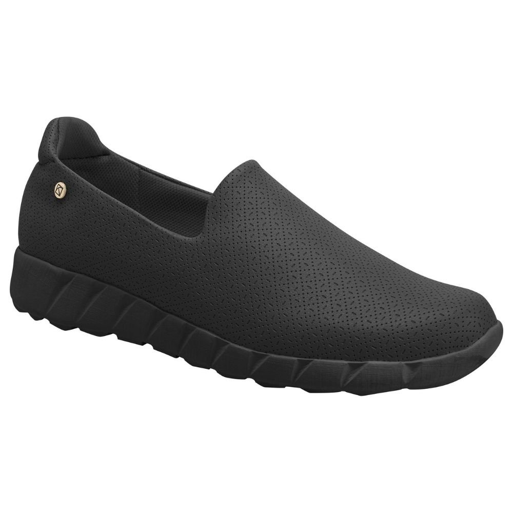 Tênis Casual Feminino Slip On Fabi Preto Piccadilly 970103-27