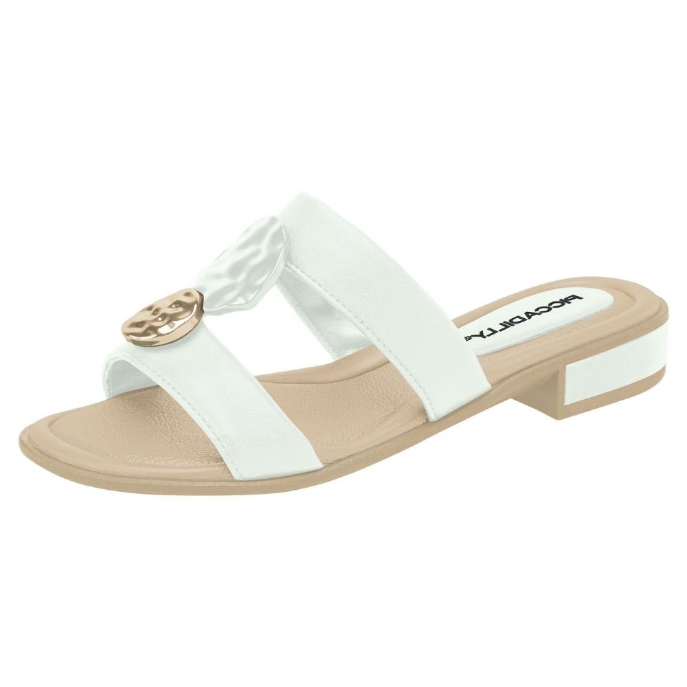 Tamanco Feminino Salto Baixo Branco Piccadilly 590067-03 Branco 2