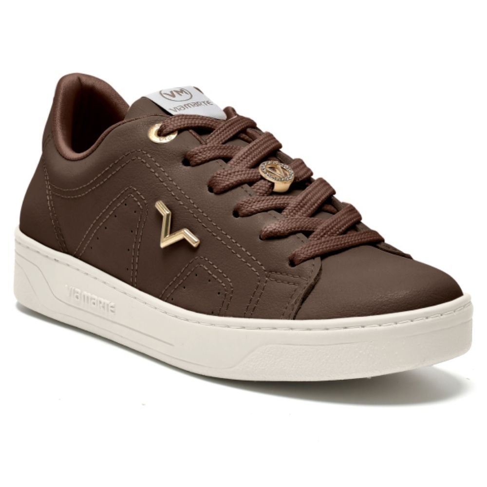 Tênis Casual Feminino Dark Brown Via Marte 020-012-03 Marrom 1