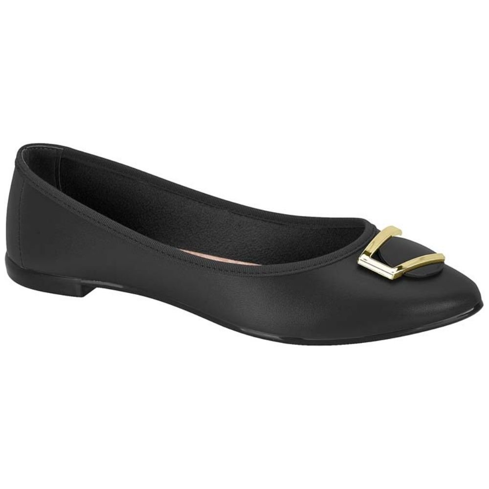 Sapatilha Feminina Bico Fino Napa Preto Moleca 5727.116 Preto 1