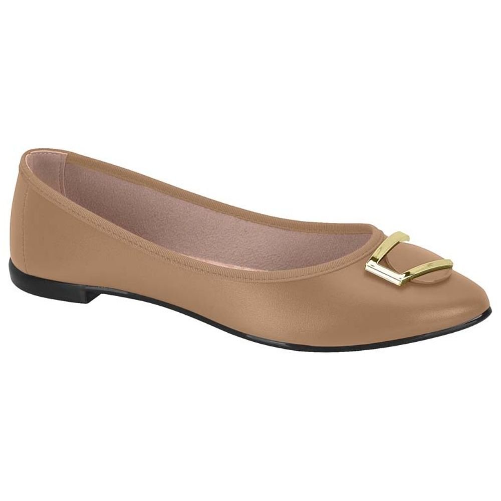 Sapatilha Feminina Bico Fino Napa Nude Moleca 5727.116