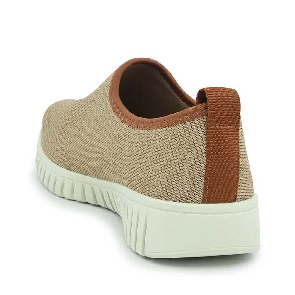 Tênis Feminino Slip On Tricot Monograma Camel Usaflex AE2208 Camel 4