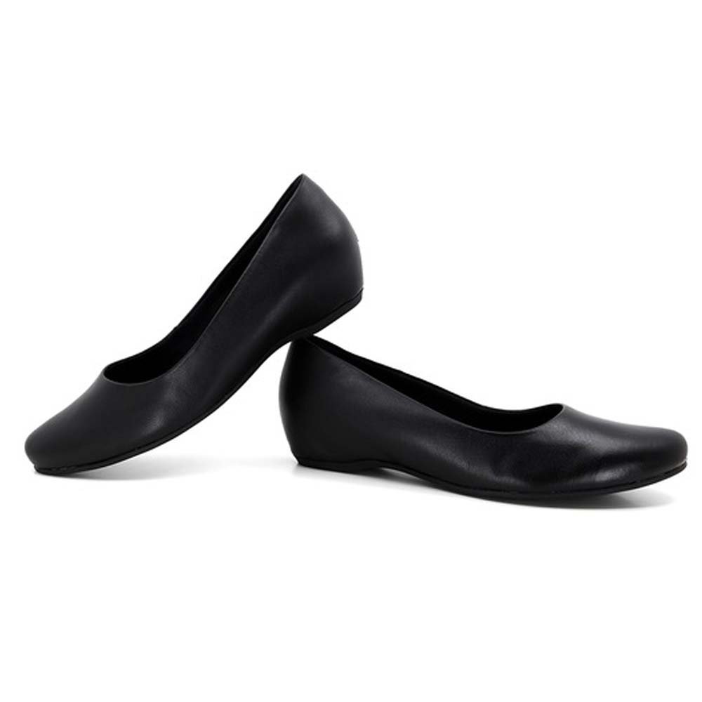 Sapatilha Feminina Bico Redondo Salto Embutido Preto Usaflex AC0910003 Preto 3