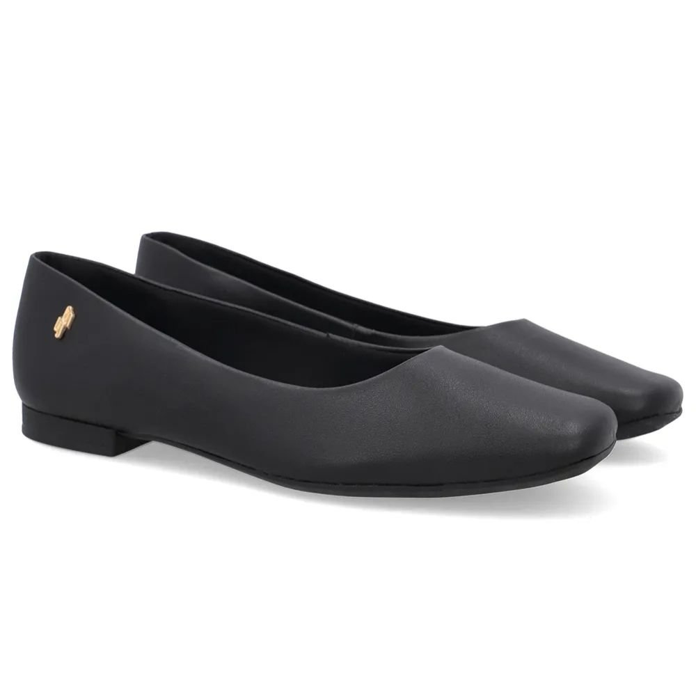Sapatilha Feminina Couro Preto Usaflex UD10001 Preto 3