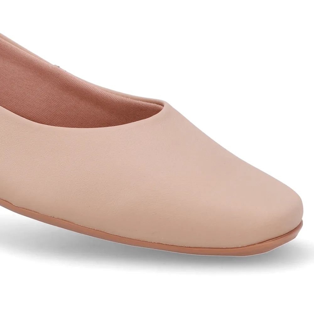 Sapatilha Feminina Couro Blush Usaflex UD10001 Bege 2
