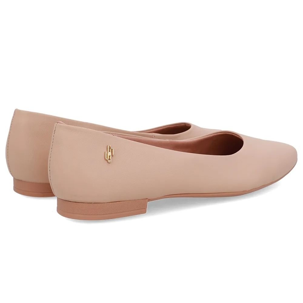 Sapatilha Feminina Couro Blush Usaflex UD10001 Bege 4