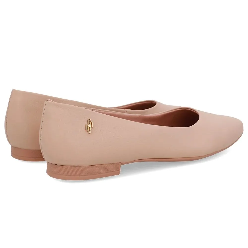 Sapatilha Feminina Couro Blush Usaflex UD10001 Bege 4