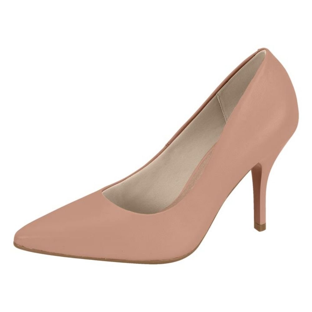 Scarpin Feminino Salto Alto Napa Nude Beira Rio 4122.1400 Bege 2