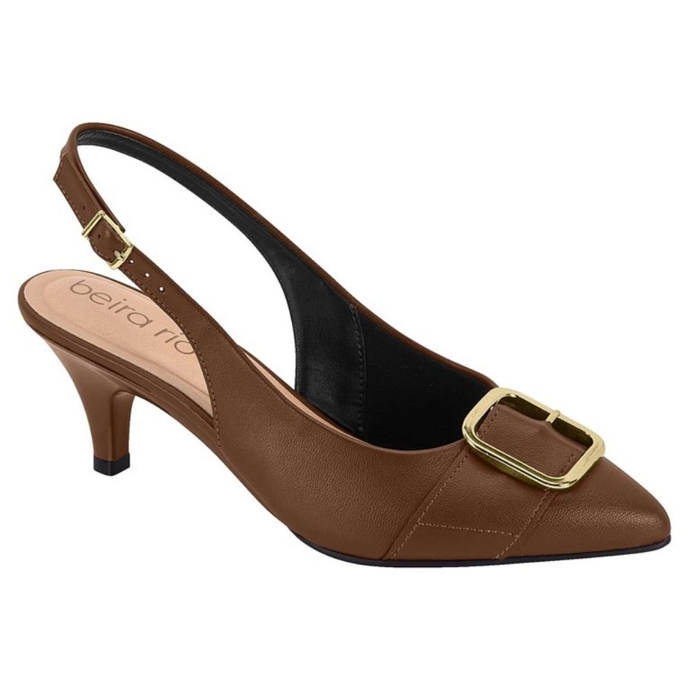 Scarpin Feminino Slingback Conhaque Beira Rio 4076.1319