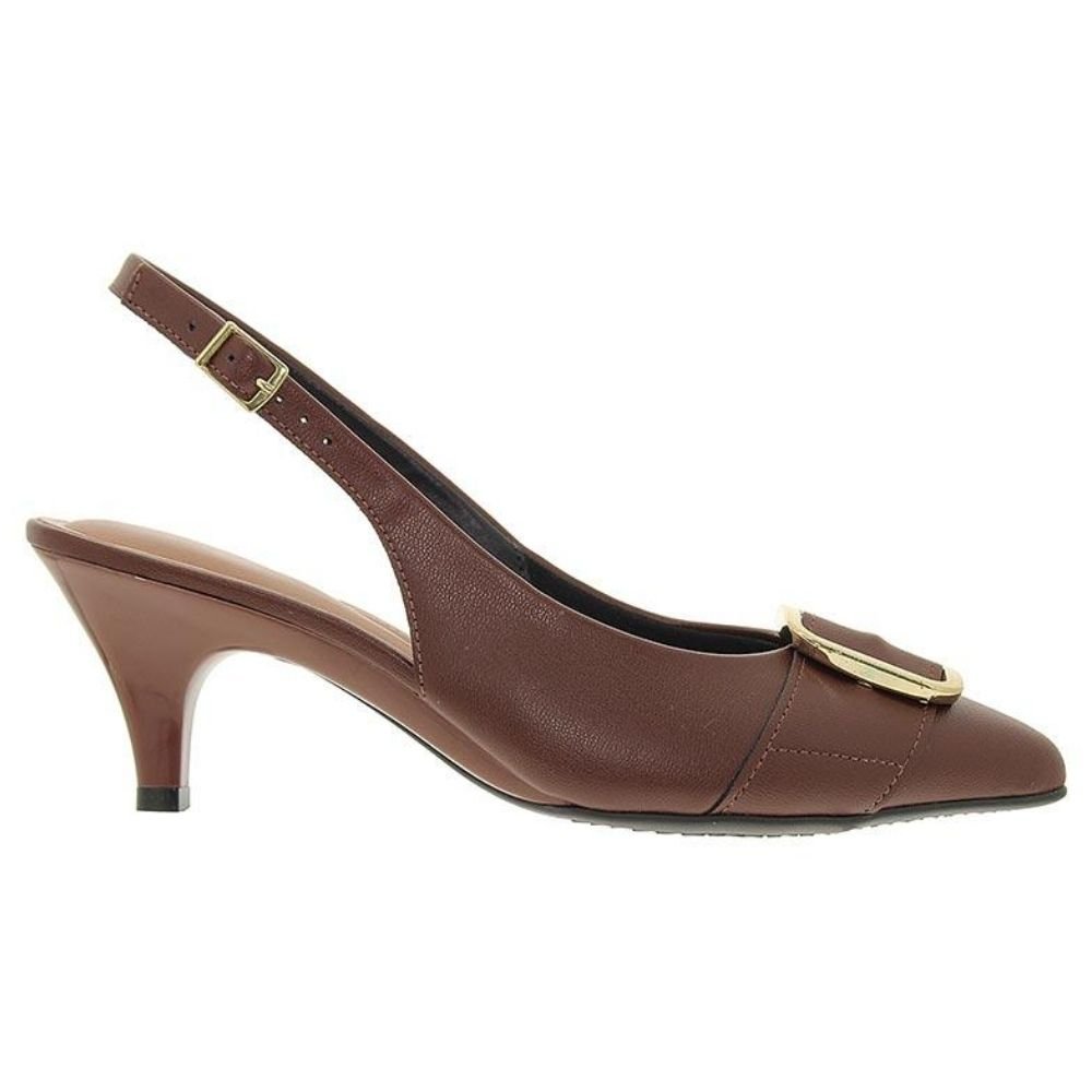Scarpin Feminino Slingback Conhaque Beira Rio 4076.1319 Marrom 3