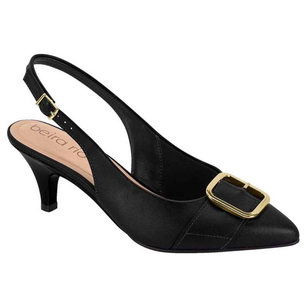 Scarpin Feminino Slingback Preto Beira Rio 4076.1319