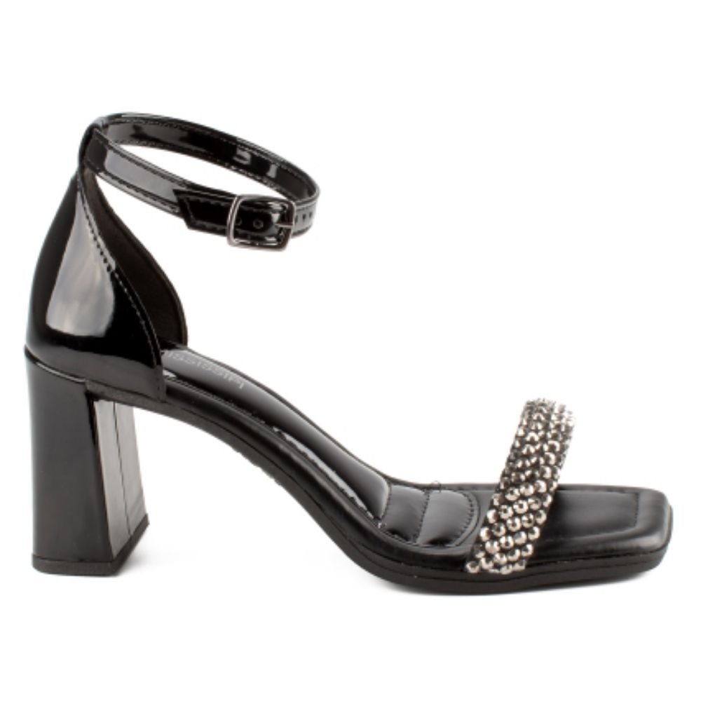 Sandália Feminina Salto Bloco Pewter Preto Mississipi MF393-0001 Preto 3