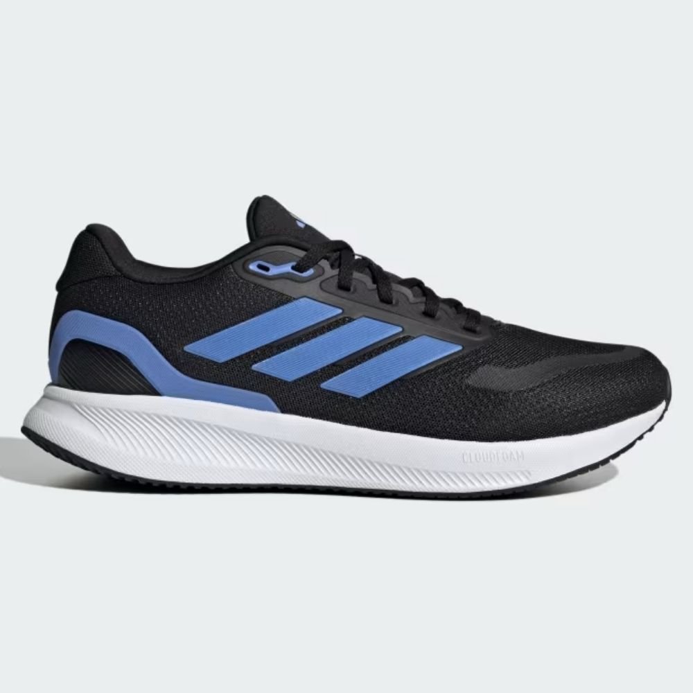 Tênis Esportivo Masculino Runfalcon 5 Preto Azul Adidas HP7206