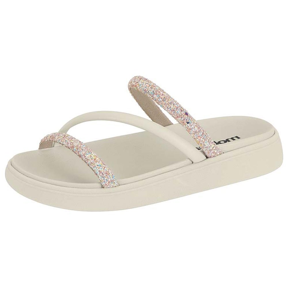 Chinelo Flatform Tira Tripla Multi Branco Off Moleca 5469.121 Branco 2