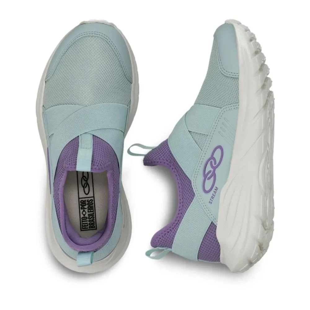 Tênis Infantil Stream Verde Jade Lilás Olympikus Verde/Lilás 2