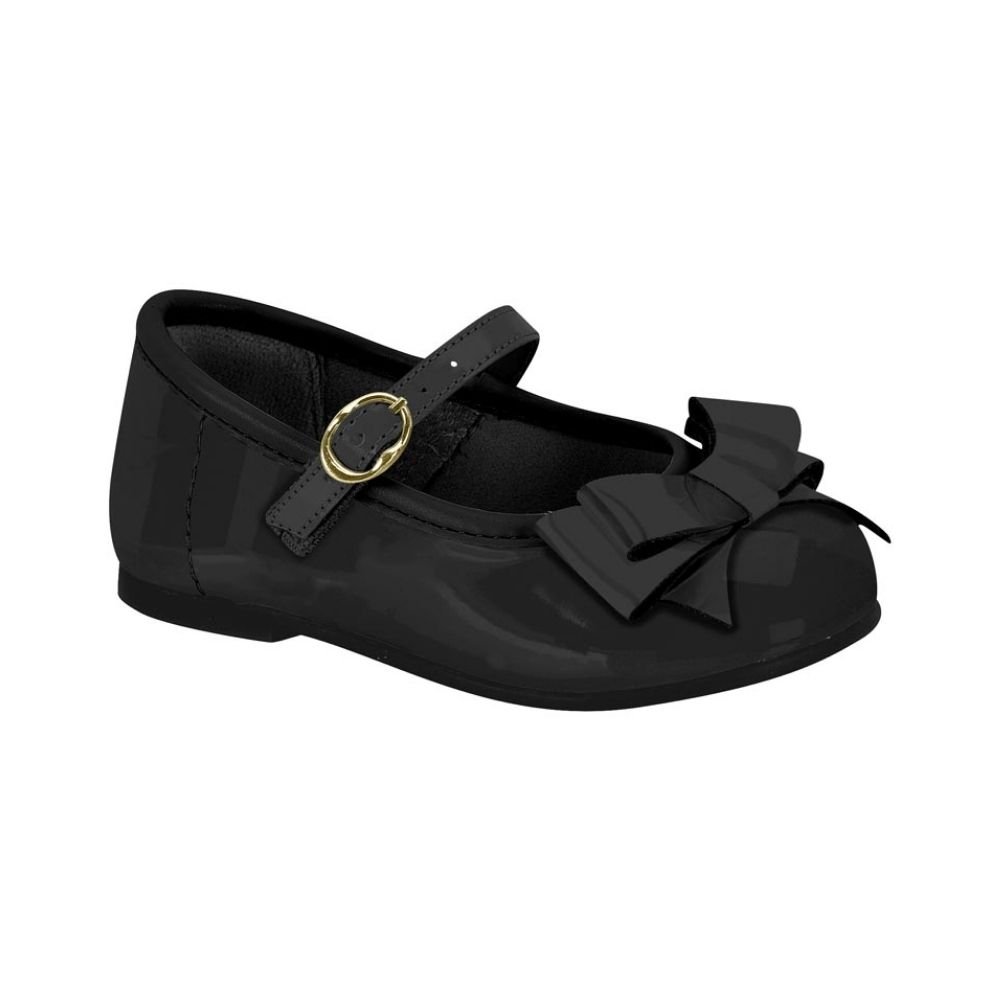 Sapatilha Infantil Boneca Verniz Preto Molekinha 2106.1043