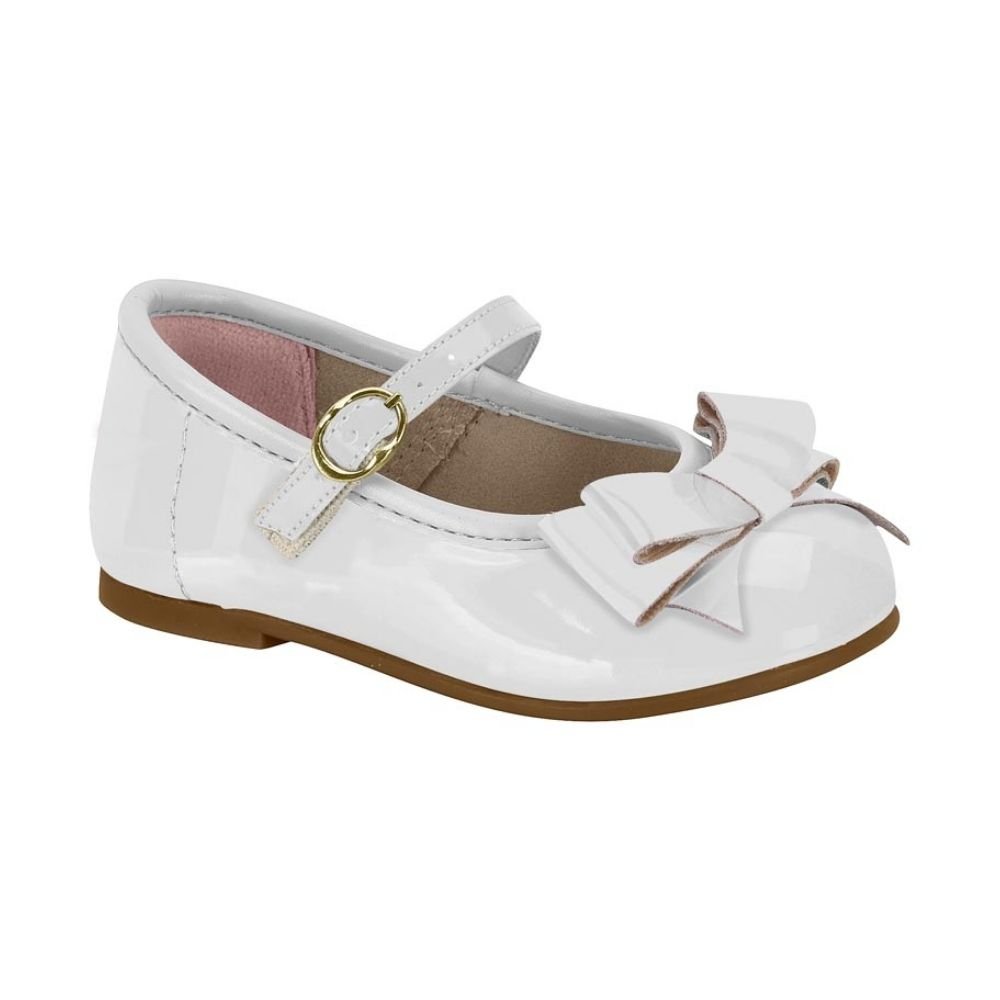 Sapatilha Infantil Boneca Verniz Branco Molekinha 2106.1043