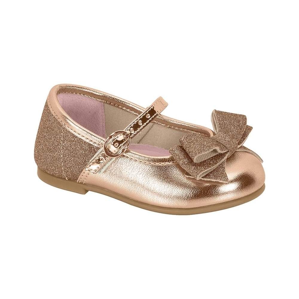 Sapatilha Infantil Boneca Ouro Rosado Molekinha 2106.1043