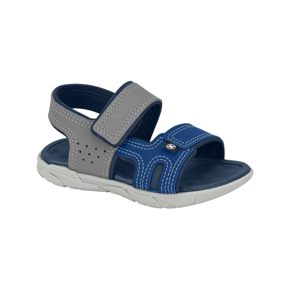 Sandália Papete Infantil Cinza Azul Molekinho 2135.137