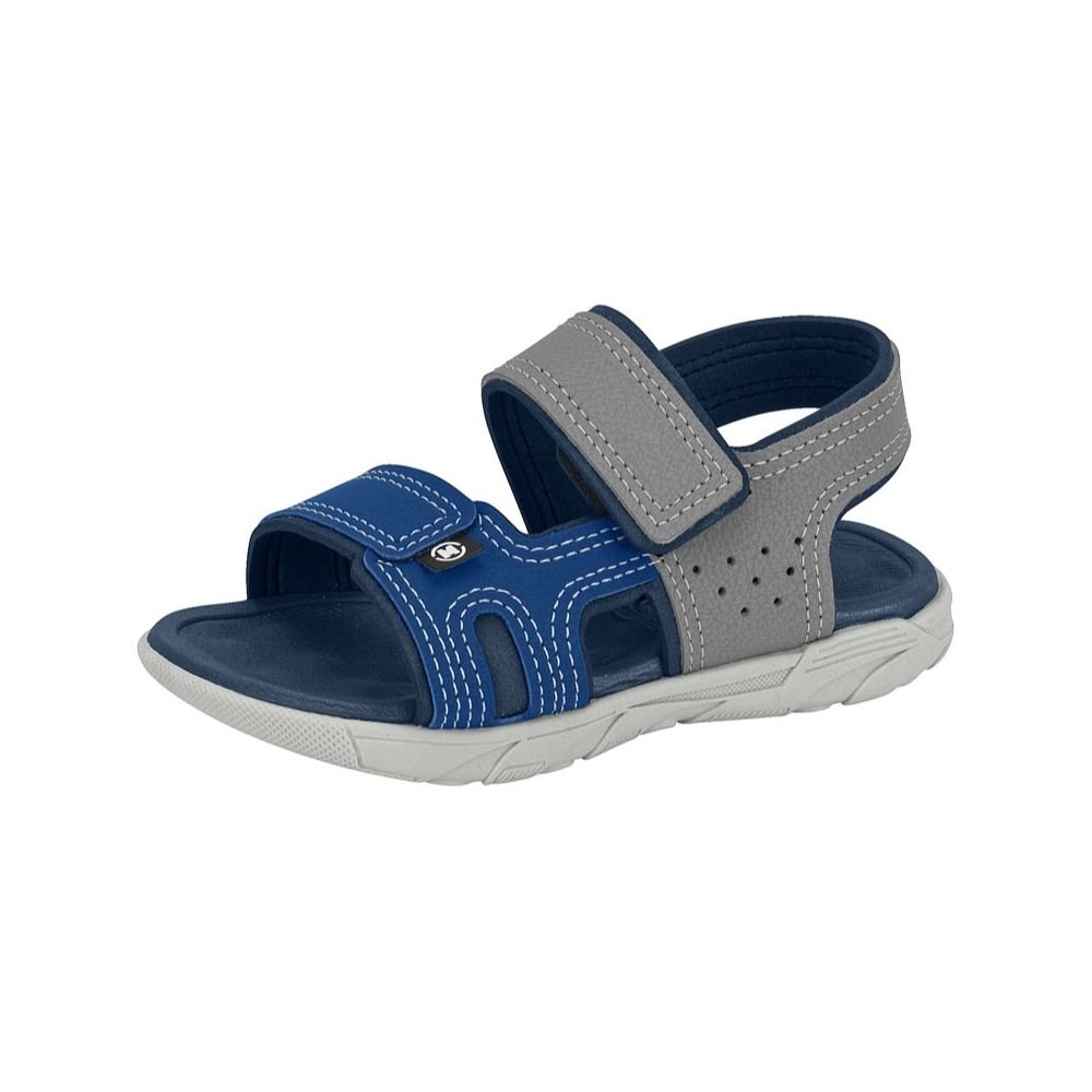 Sandália Papete Infantil Cinza Azul Molekinho 2135.137 Azul/Cinza 2