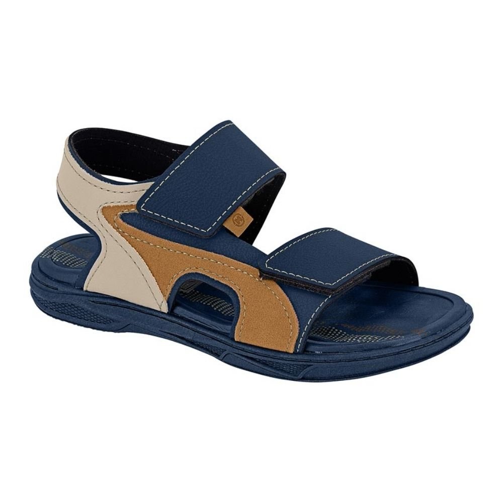 Sandália Papete Infantil Marinho Areia Caramelo Molekinho 2402.745