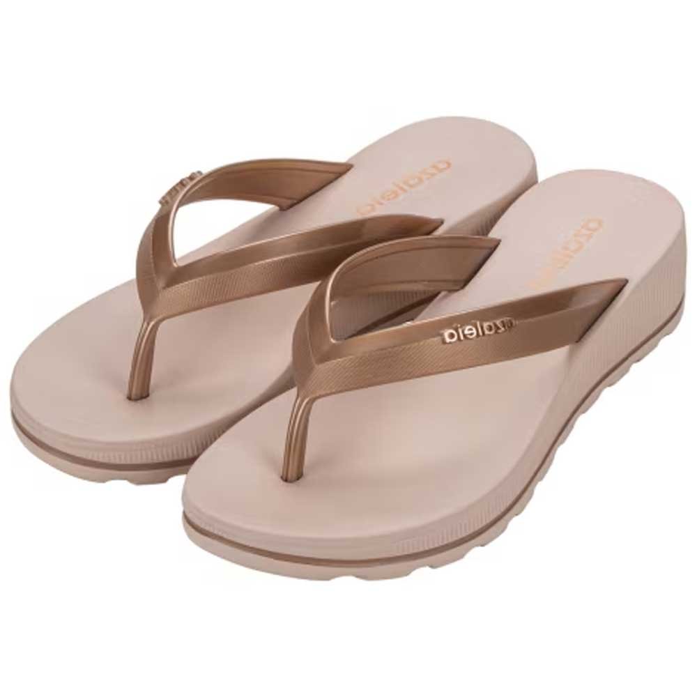 Chinelo Feminino Anabela Fabi Light Rose Azaleia 18908-BD136 Bege 2