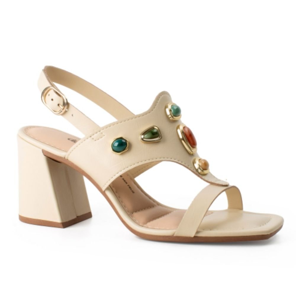 Sandália Feminina Salto Bloco Vanilla Dakota Y9801-0001