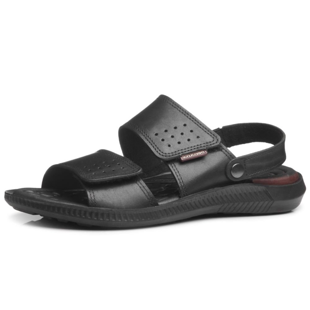 Sandália Masculina Tropical Couro Preto Pegada 133154-03 Preto 2