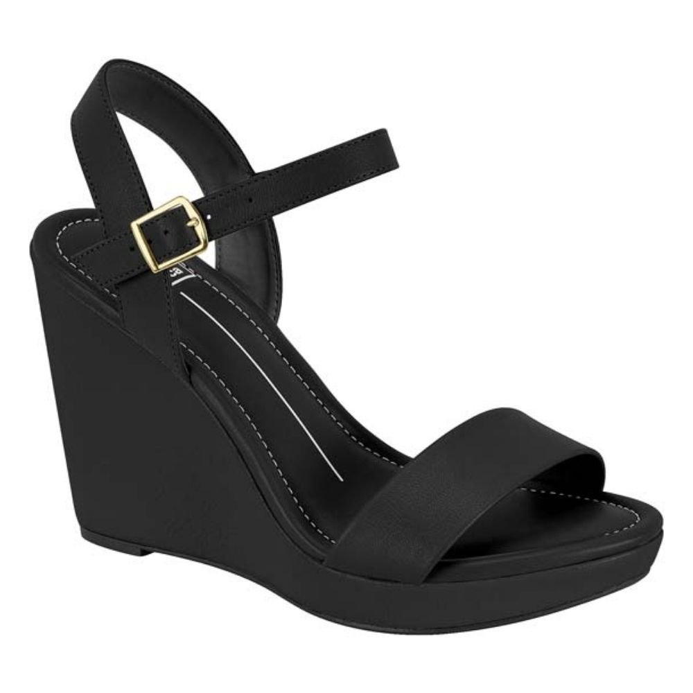 Sandália Feminina Anabela Preto Moleca 5411.1502