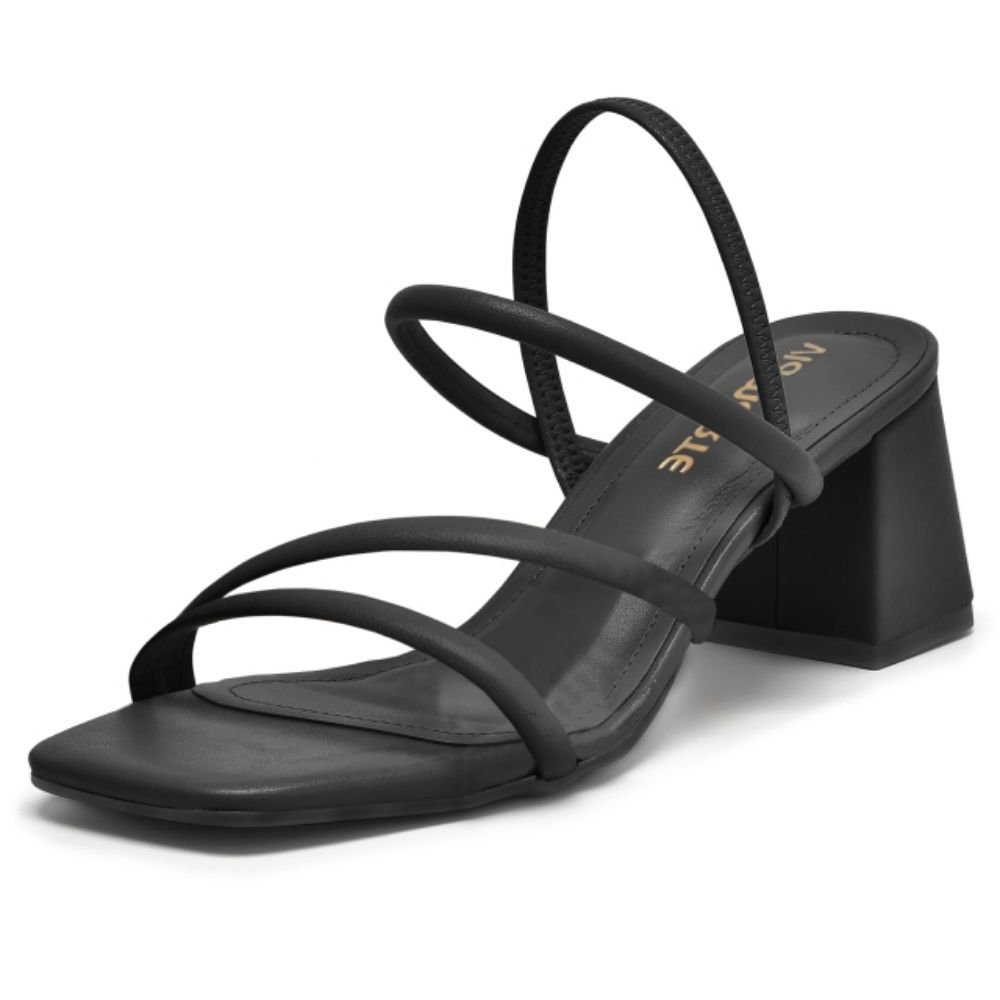 Sandália Feminina Salto Bloco Preto Via Marte 171-029-01 Preto 2