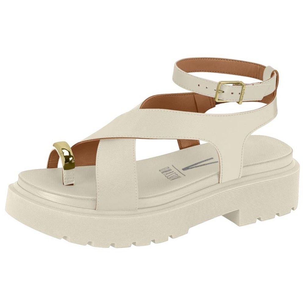 Sandália Feminina Papete Branco Off Vizzano 6499.122 Off White 2