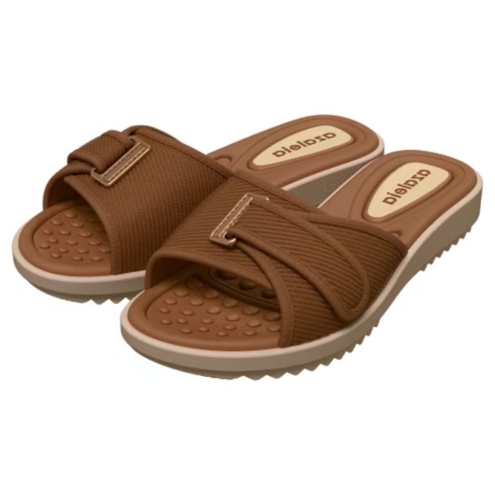Chinelo Feminino Cecilia Marrom Bege Azaleia 19297-BS271 Marrom 2