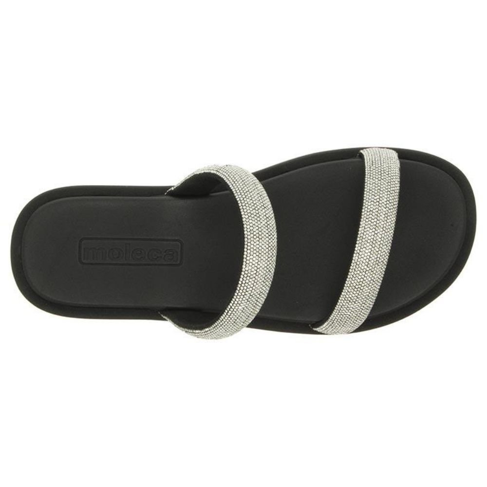 Chinelo Flatform Preto Cristal Moleca 5489.115 Preto 4