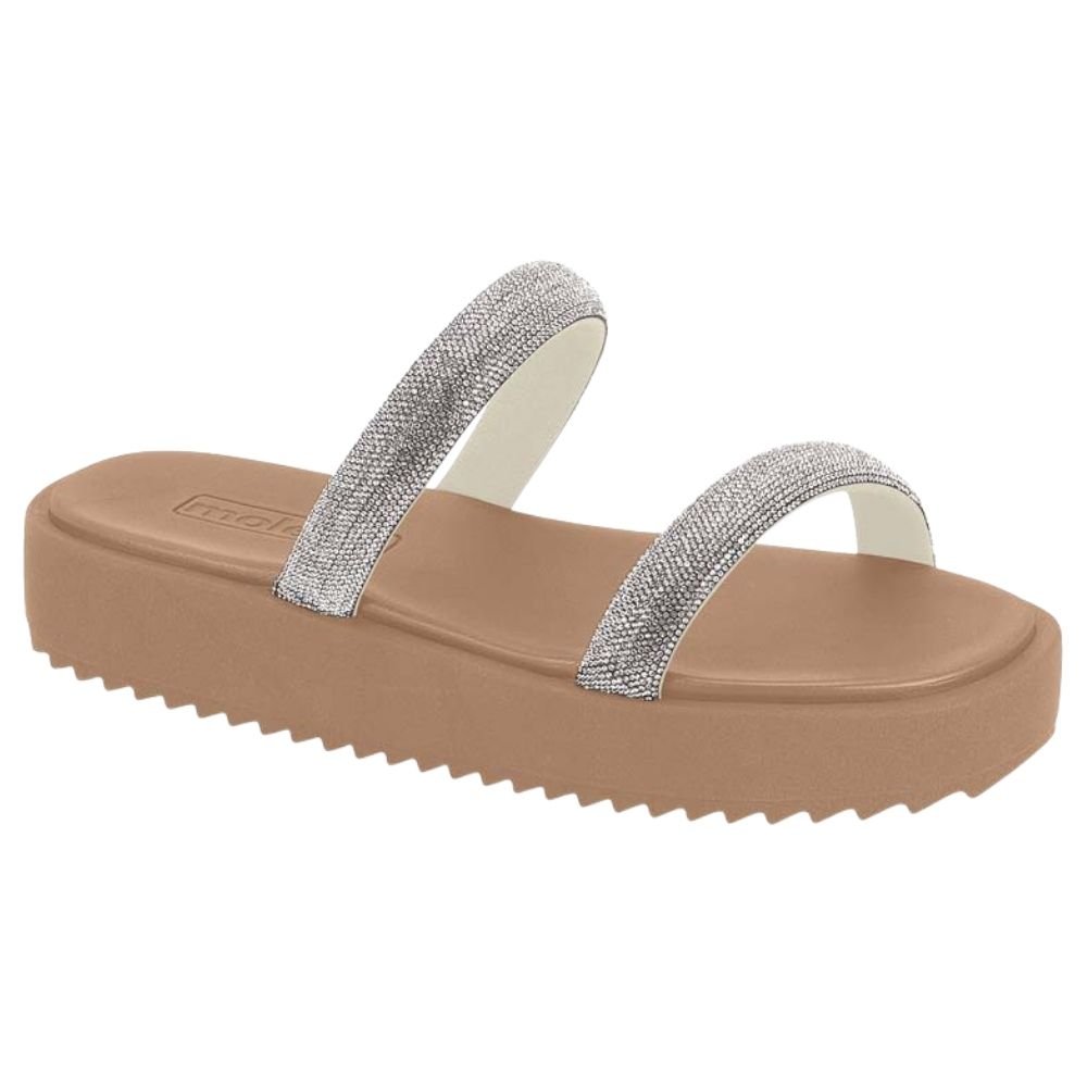 Chinelo Flatform Cristal Nude Moleca 5489.115