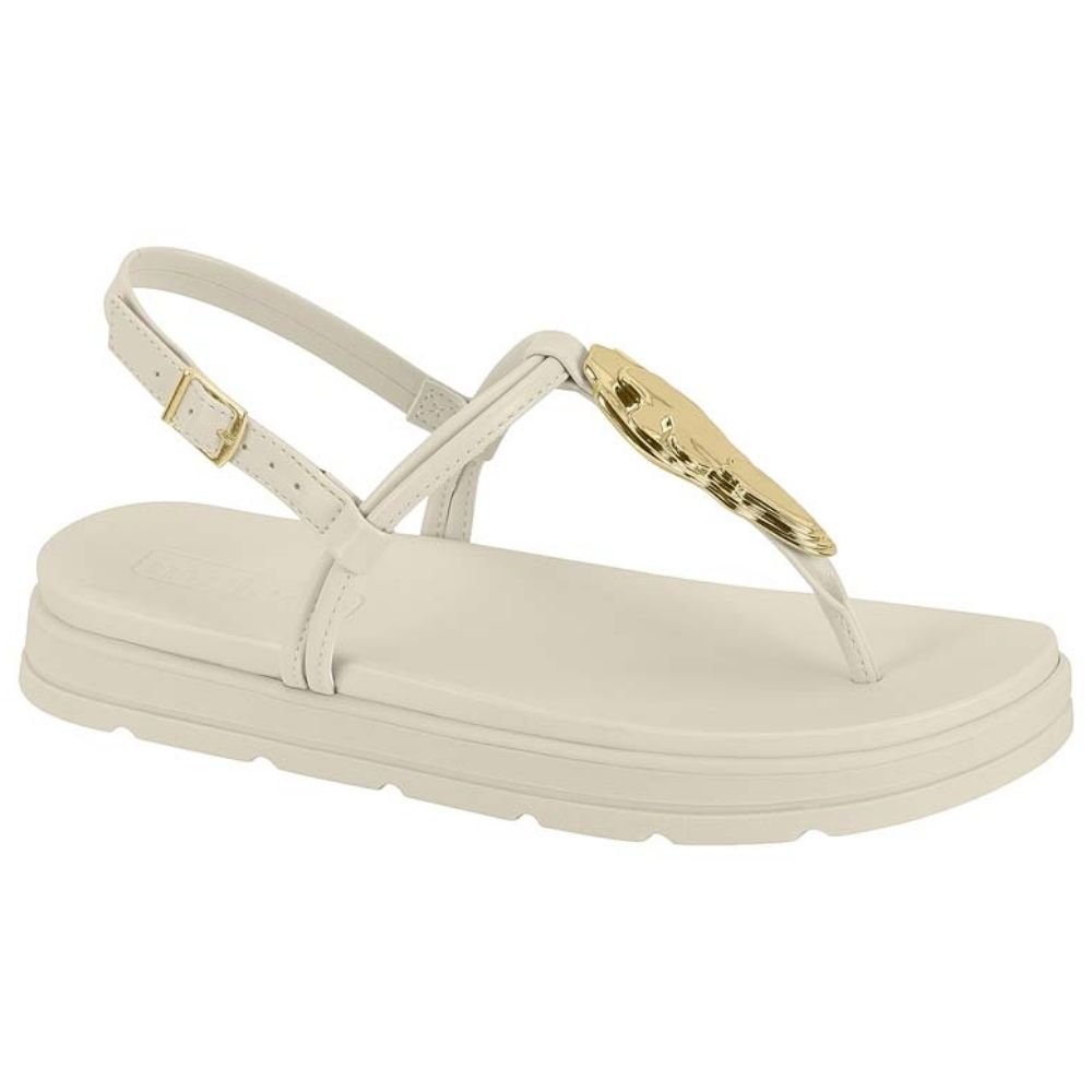 Sandália Feminina Papete Branco Off Moleca 5490.122