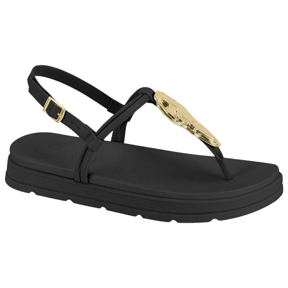 Sandália Feminina Papete Preto Moleca 5490.122