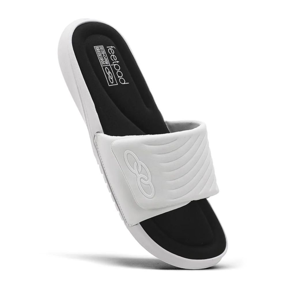 Chinelo Unissex Melbourne 2 Branco Preto Olympikus Branco 3